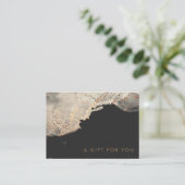 Texturierte Gold-Imitate - Geschenkgutschein Visitenkarte (Stehend Vorderseite)