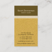Texturierte Gold-Visitenkarte Visitenkarte (Rückseite)
