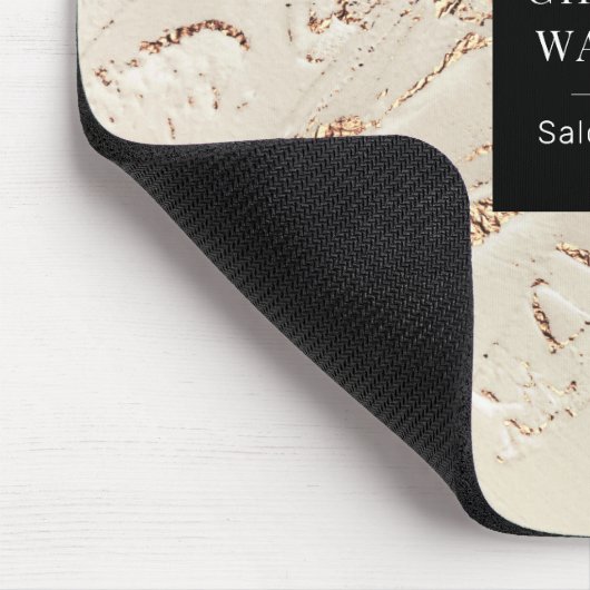 texturierte goldene, moderne Monogramm-Maus-Pad Mousepad (Ecke)