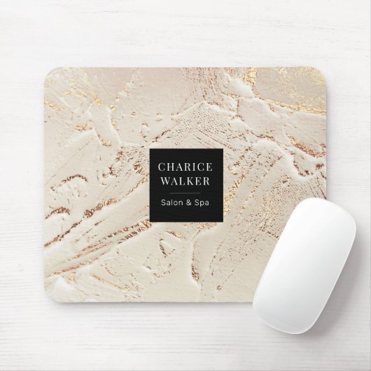 texturierte goldene, moderne Monogramm-Maus-Pad Mousepad (Mit Mouse)