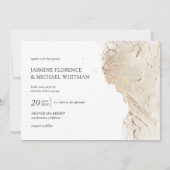 texturierte Goldfolie zum Hochzeitsempfang Einladung (Vorderseite)