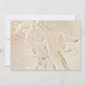 texturierte Goldfolie zum Hochzeitsempfang Einladung (Rückseite)