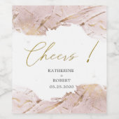 Texturierte Goldschüre Hochzeitsweinetikett-Set Weinetikett (Einzelnes Label)