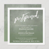 Texturierte grüne Ombre Aufgehängte Hochzeitskarte Einladung (Vorne/Hinten)