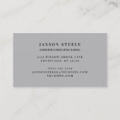 Texturierte Hammermetalle Visitenkarte (Rückseite)