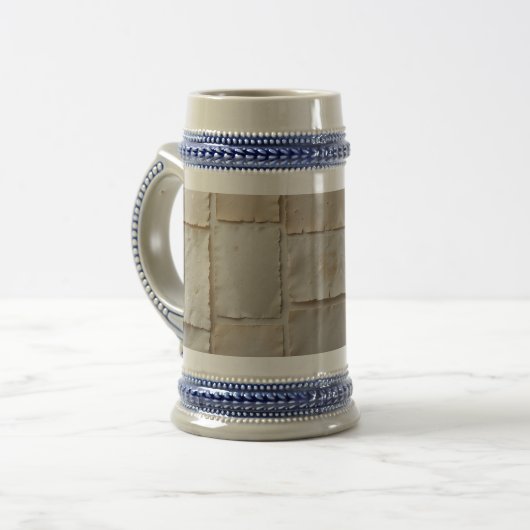 Texturierte handgefertigte Papierflachstafel Bierglas (Vorderseite Links)