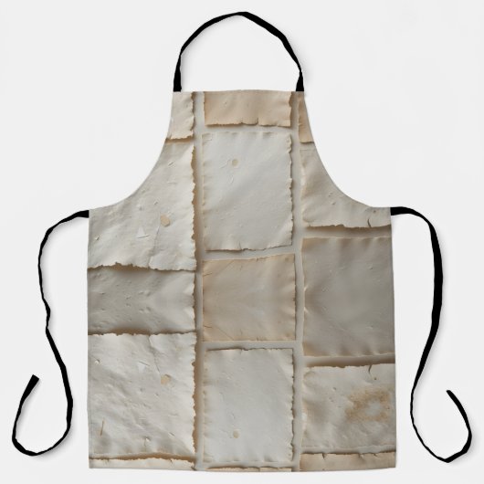 Texturierte handgefertigte Papierflachstafel Schürze (Vorderseite)