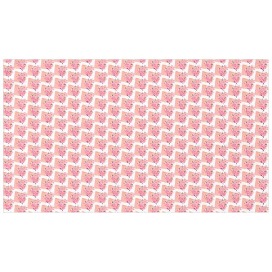 Texturierte handgezeichnet Bridal-Rose Tischdecke (Vorderseite (Horizontal))