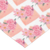 Texturierte handgezeichnet Bridal-Rose Tischdecke (Schrägansicht)