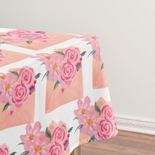 Texturierte handgezeichnet Bridal-Rose Tischdecke (Beispiel)