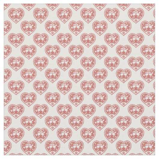 Texturierte Herz Flamingo Liebe Muster Stoff (Nahaufnahme)