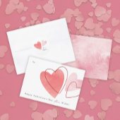 Texturierte Herz-Klasse Valentine Card Mitteilungskarte