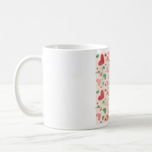 Texturierte Herzen Kaffeetasse (Links)