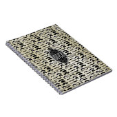 Texturierte Hintergrund-Chalkboard Mustache-Muster Notizblock (Rechte Seite)