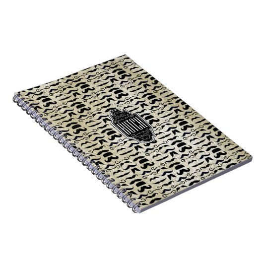 Texturierte Hintergrund-Chalkboard Mustache-Muster Notizblock (Rechte Seite)