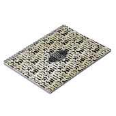 Texturierte Hintergrund-Chalkboard Mustache-Muster Notizblock (Linke Seite)