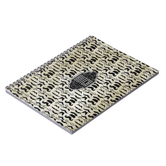 Texturierte Hintergrund-Chalkboard Mustache-Muster Notizblock (Linke Seite)