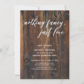 Texturierte Holzbearbeitung Nichts Extravagant, nu Einladung (Vorderseite)