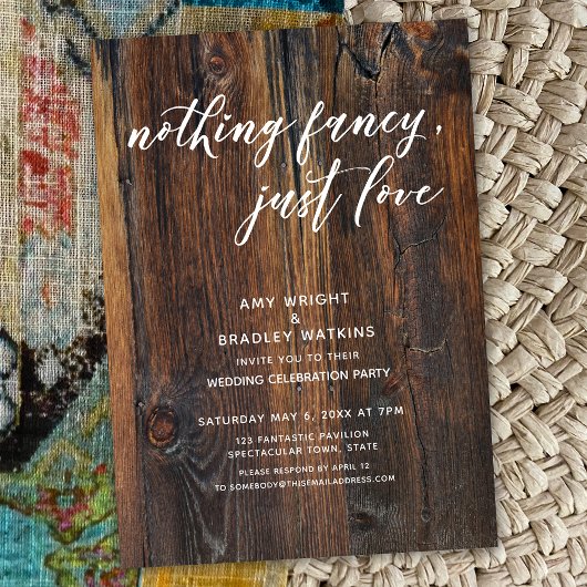 Texturierte Holzbearbeitung Nichts Extravagant, nu Einladung