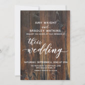 Texturierte Holzhandschriften Einladung (Vorderseite)