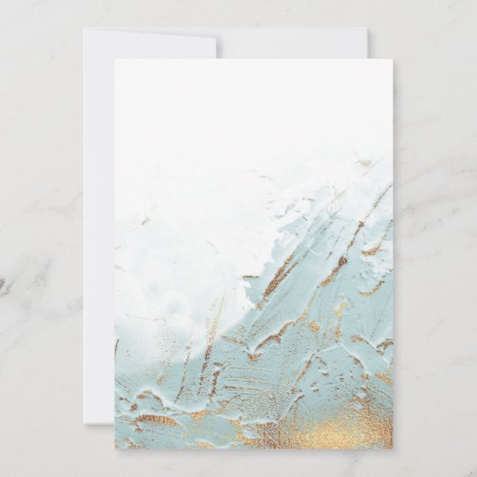 texturierte Imitate aus blauem Gold Einladung (Rückseite)