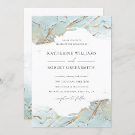 texturierte Imitate aus blauem Gold Einladung