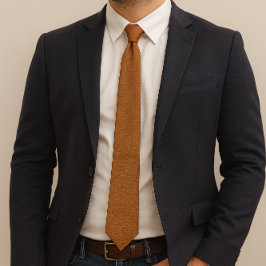 Texturierte Imitate Leather Ginger Neck Tie Krawatte