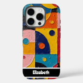Texturierte Impasto Abstrakt Geometric Smartphone Case-Mate iPhone Hülle (Rückseite)