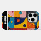 Texturierte Impasto Abstrakt Geometric Smartphone Case-Mate iPhone Hülle (Rückseite (Horizontal))