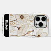 Texturierte Impasto Floral Smartphone Case-Mate iPhone Hülle (Rückseite (Horizontal))