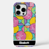 Texturierte impasto geometrische Circles Smartphon Case-Mate iPhone Hülle (Rückseite)