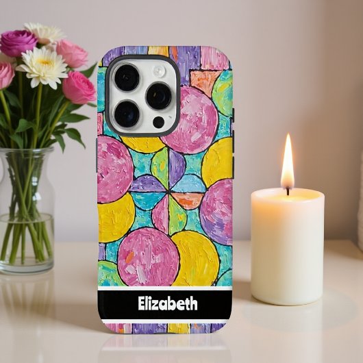 Texturierte impasto geometrische Circles Smartphon Case-Mate iPhone Hülle