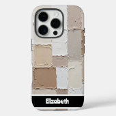 Texturierte Impasto Neutral Block Smartphone Case-Mate iPhone Hülle (Rückseite)