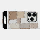 Texturierte Impasto Neutral Block Smartphone Case-Mate iPhone Hülle (Rückseite (Horizontal))