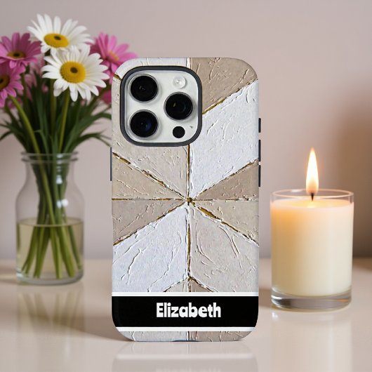 Texturierte Impasto Neutral Geometric Smartphone Case-Mate iPhone Hülle