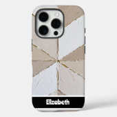 Texturierte Impasto Neutral Geometric Smartphone Case-Mate iPhone Hülle (Rückseite)