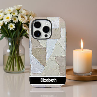 Texturierte Impasto Neutral Radial Smartphone iPhone 16 Pro Hülle