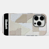 Texturierte Impasto Neutral Radial Smartphone Case-Mate iPhone Hülle (Rückseite (Horizontal))