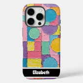Texturierte Impasto Vibrant Geometric Smartphone Case-Mate iPhone Hülle (Rückseite)