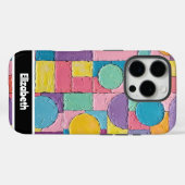 Texturierte Impasto Vibrant Geometric Smartphone Case-Mate iPhone Hülle (Rückseite (Horizontal))