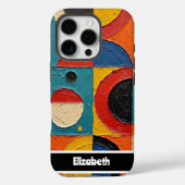 Texturierte Impasto Vibrant Geometric Smartphone Case-Mate iPhone Hülle (Rückseite)