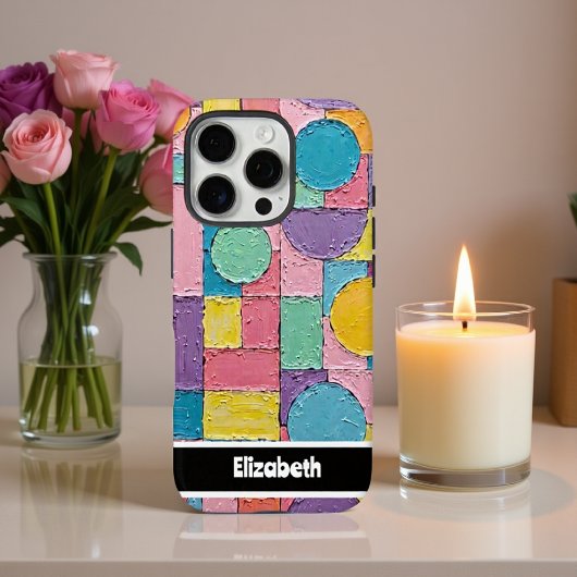 Texturierte Impasto Vibrant Geometric Smartphone Case-Mate iPhone Hülle