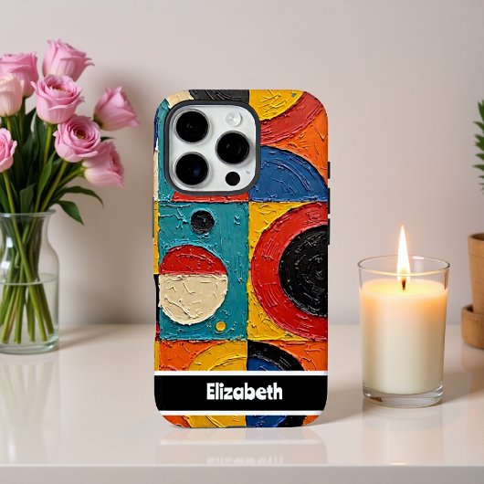 Texturierte Impasto Vibrant Geometric Smartphone Case-Mate iPhone Hülle