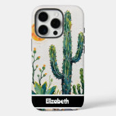 Texturierte Impasto Wüstenkaktus Smartphone Case-Mate iPhone Hülle (Rückseite)