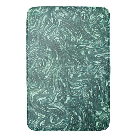 Texturierte Jade- und Blausengrün-Tönen Badematte (Vorderseite Vertikal)