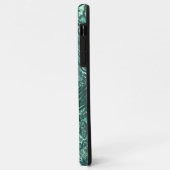 Texturierte Jade- und Blausengrün-Tönen Case-Mate iPhone Hülle (Hinten/Links)