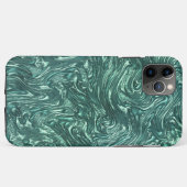 Texturierte Jade- und Blausengrün-Tönen Case-Mate iPhone Hülle (Rückseite (Horizontal))