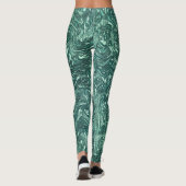 Texturierte Jade- und Blausengrün-Tönen Leggings (Rückseite)