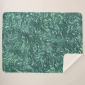 Texturierte Jade- und Blausengrün-Tönen Sherpadecke (Vorderseite (Horizontal))