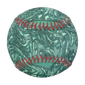 Texturierte Jade- und grünliche Zyantönen Baseball (Rückseite)